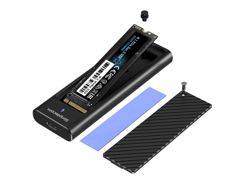 Simplecom SE538 M.2 SSD to USB 3.2 Gen 2x2 USB-C Enclosure 20Gbps NVMe SATA Dual Protocol