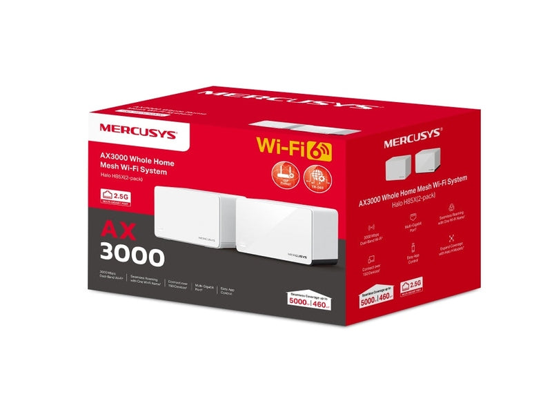 TP-Link Mercusys Halo H85X AX3000 Whole Home Mesh Wi-Fi 6 System 2-pack Halo H85X 2-pack