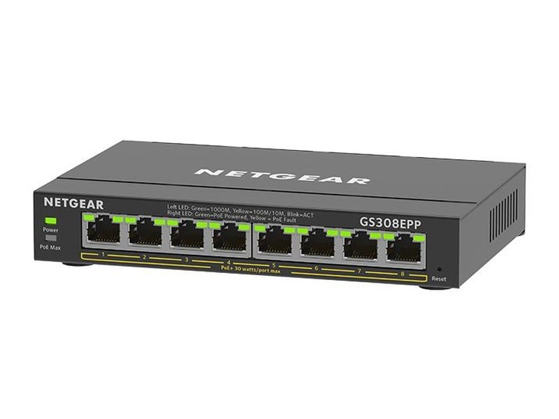 Netgear GS308EPP 8-Port Gigabit Ethernet PoE+ Switch