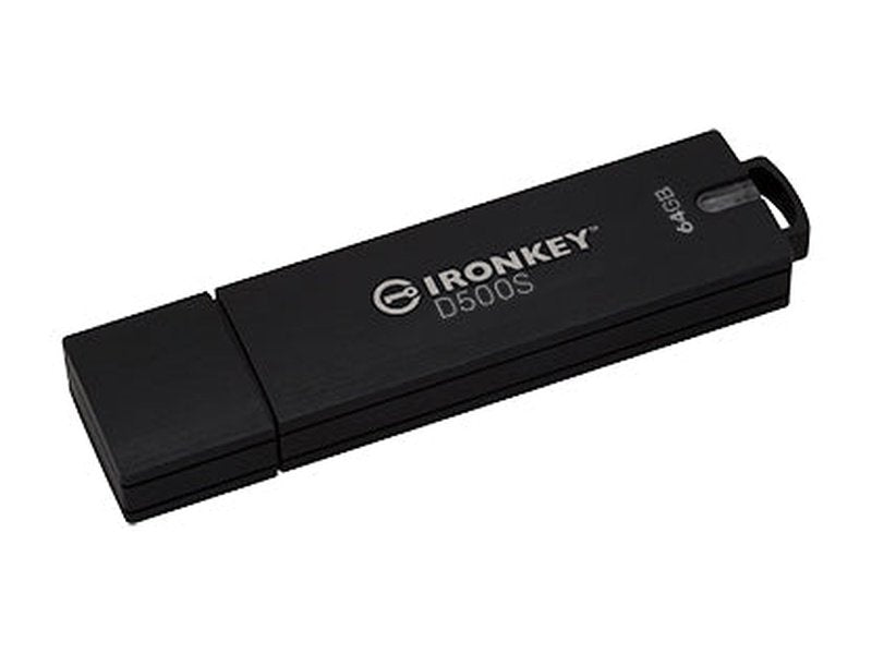 Kingston IronKey D500S 64GB USB 3.2 Gen 1 Type A Rugged Flash Drive