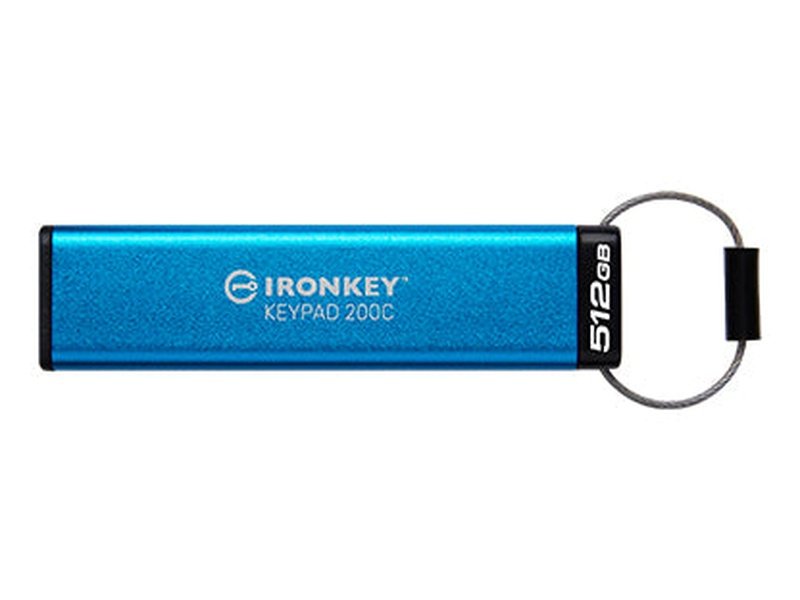 Kingston IronKey Keypad 200 512GB Encrypted USB-C Flash Drive