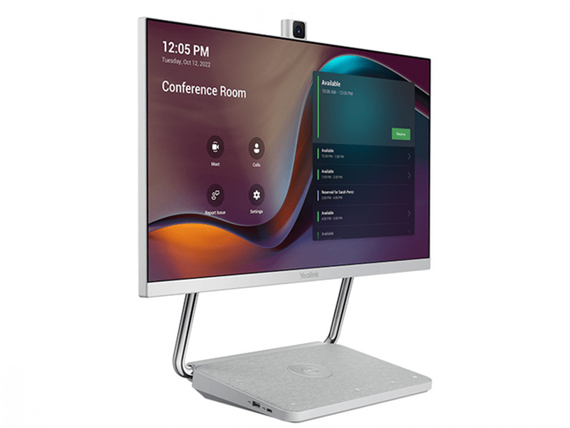 Yealink DeskVision A24 Microsoft Teams Display For Personal Collaboration, 24"Touch Screen, 4K Camera, Built-in Audio, Wireless Charging