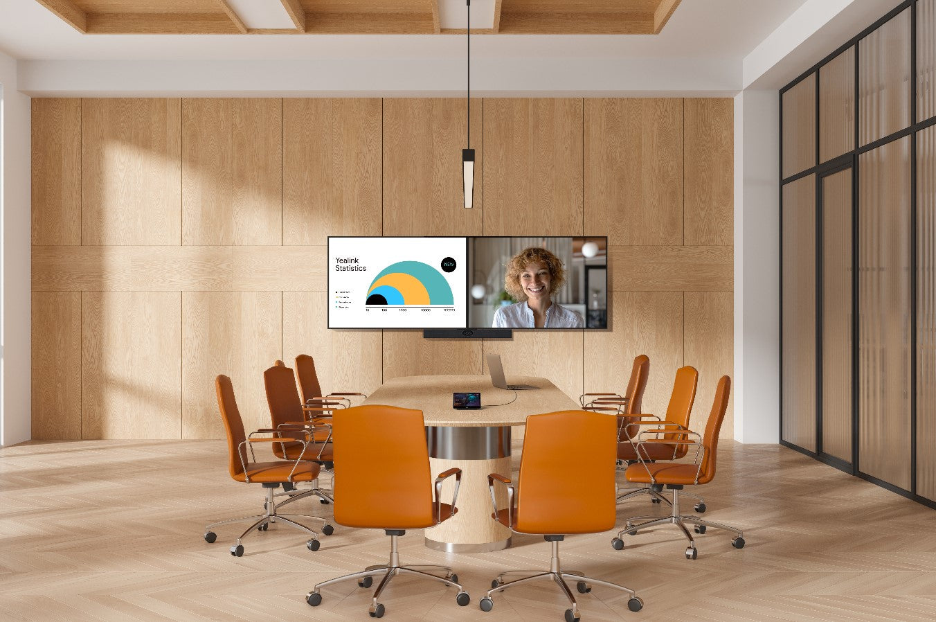 Yealink MeetingBar A40 Microsoft Teams and Zoom Rooms on Android, For Small toMedium Room, 10-15 people,Two 4K Cameras, Auto Framing, Speaker Tracking