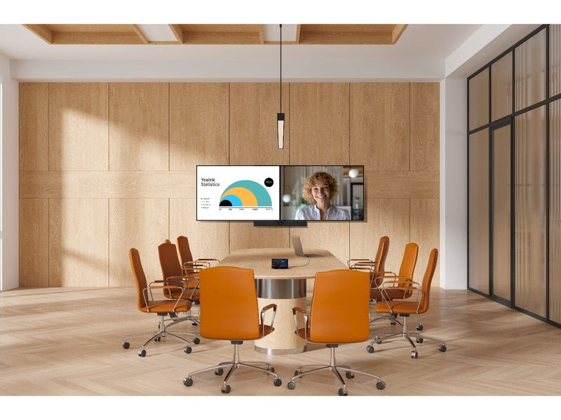 Yealink MeetingBar A40 Microsoft Teams and Zoom Rooms on Android, For Small toMedium Room, 10-15 people,Two 4K Cameras, Auto Framing, Speaker Tracking