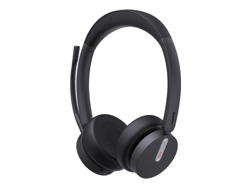 Yealink BH70 Bluetooth Wireless Dual Headset with Stand Teams USB-C/A, 3 mic noise cancellation Talk time up to 35h BT51 C Dongle with Type A Adapter