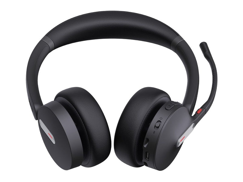 Yealink Wireless BH70 MS Stereo Bluetooth Headset, BT51 Dongle, Black, C to A Adapter