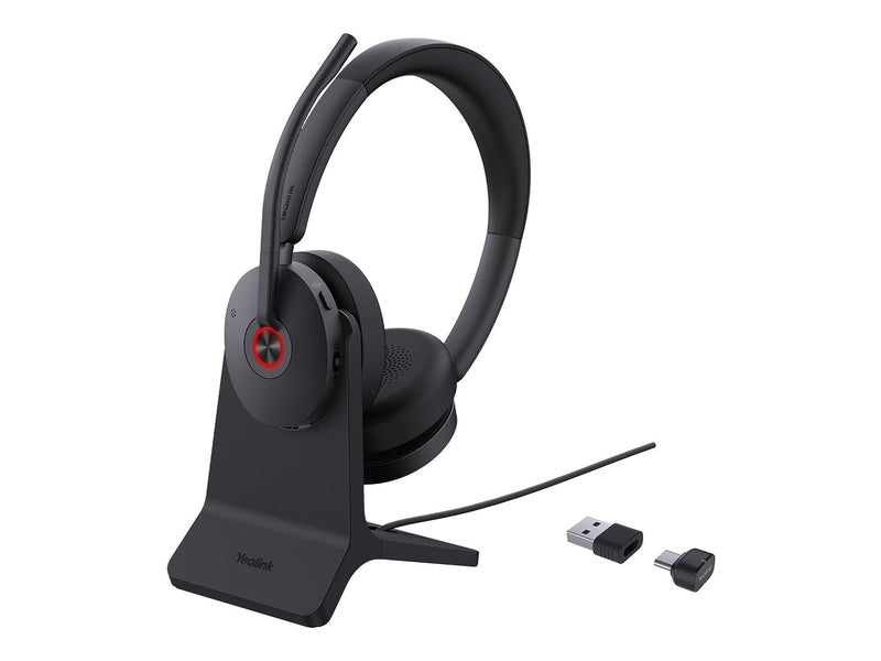 Yealink Wireless BH74 UC Stereo BT ANC Headset, Charge Stand, BT51, Black, C to A Adapter