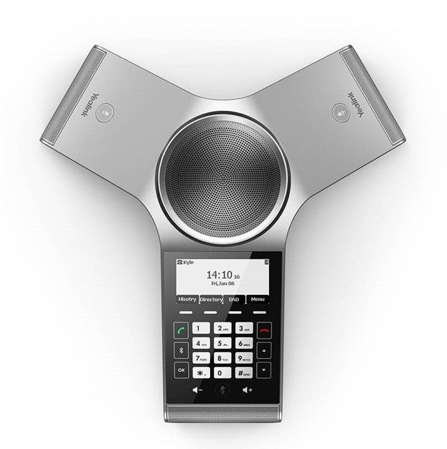 Yealink (CP930W) Wireless DECT Conference Phone,Huddle Room With Up to 6 People,Noise Proof Technology,Voice Pickup,Hybrid UC Meeting,Touch Keyboard