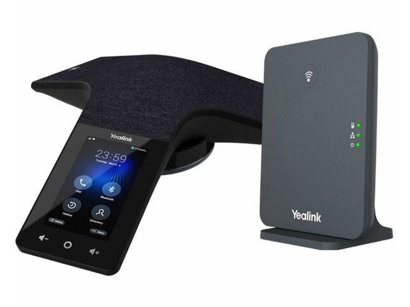 Yealink CP935W-Base Wireless DECT Touch-Sensitive Conference Phone, 6-Microphone Array, 360° Voice Pickup,DECT Mode,Rechargeable Battery, BYOD