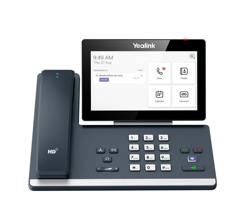Yealink MP58 Desktop Phone with Handset, 7" Touch Screen, MS Teams Wireless Handset