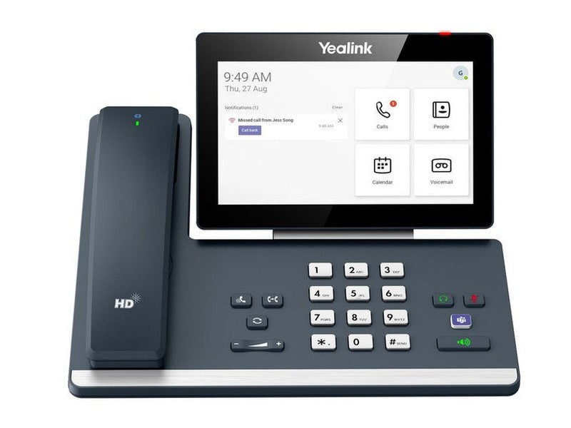 Yealink MP58 Desktop Phone with Handset, 7" Touch Screen, MS Teams Wireless Handset