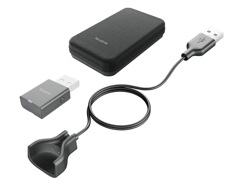 Yealink Portable Accessory Kit for WH63/67, Carry Case, Charging Cable, WDD60 DECT Dongle, Make DECT Headset Your Hybrid Work Booster