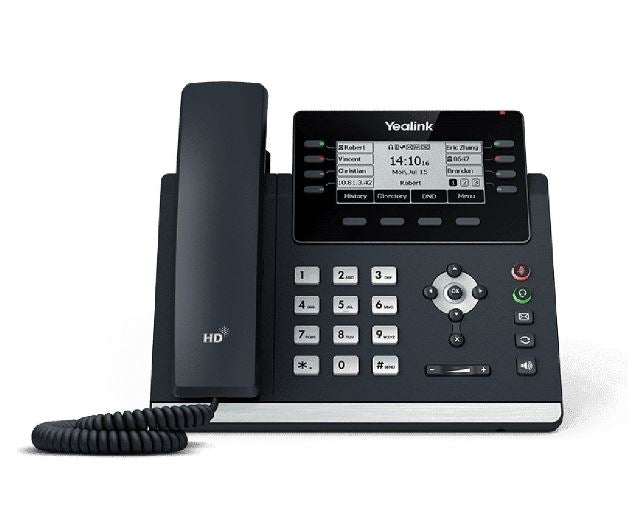 Yealink SIP-T43U 12-Line IP Phone with Handset, 3.7" LCD Screen