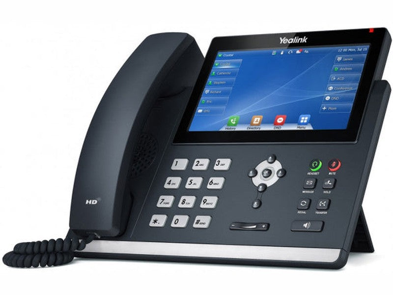 Yealink T48U 16 Line IP phone, 7" 800x480 pixel colour touch screen, Optima HD voice, Dual Gigabit Ports, 1 USB port for BT40/WF40/Recording, T48S
