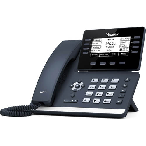 Yealink SIP-T53, 12 Line IP HD Phone Prime Business Phone, 3.7" 360 x 160 greyscale screen, HD voice, Dual Gig Ports, USB 2.0 Port, SBC Ready