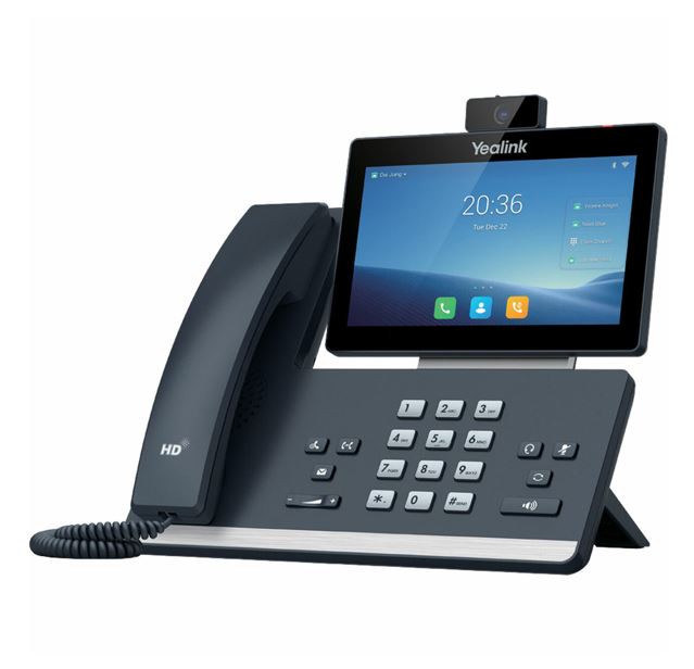 Yealink SIP-T58WP IP Phone with Handset, 7" Touch Screen, BT, Wi-Fi, 720p Camera, AOS 9.0