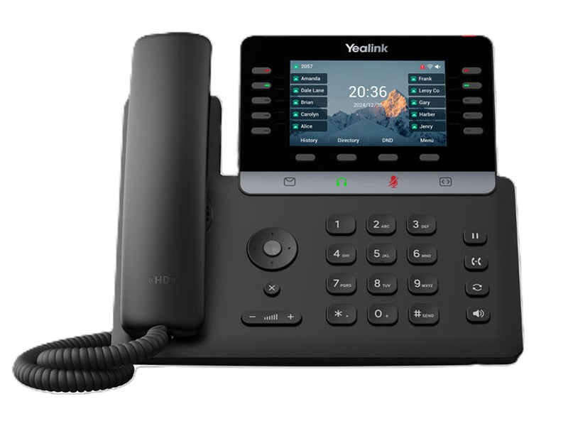 Yealink SIP-T74U IP Phone, 4.3' Color Display, 16 SIP Accounts, HD Voice, USB & PoE, Linux 6.1, TEE Encryption, Wall Mountable