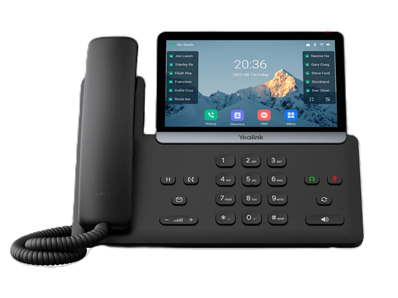 Yealink SIP-T77U IP Phone, 7" Touchscreen, 16 SIP Accounts, Dual USB, HD Voice, PoE, Linux 6.1, TEE Encryption