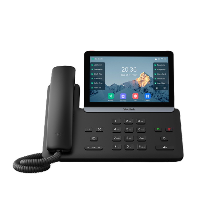 Yealink SIP-T87W (SBC READY) IP Phone, 7" Touchscreen, 16 SIP Accounts, HD Voice, Bluetooth 5.0, Wi-Fi 6, Dual USB, PoE, Linux 6.1