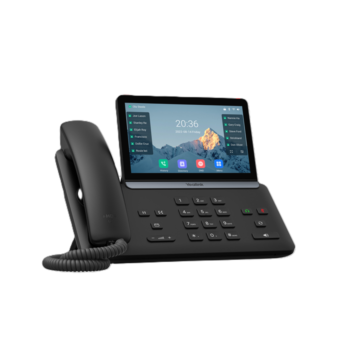 Yealink SIP-T87W (SBC READY) IP Phone, 7" Touchscreen, 16 SIP Accounts, HD Voice, Bluetooth 5.0, Wi-Fi 6, Dual USB, PoE, Linux 6.1