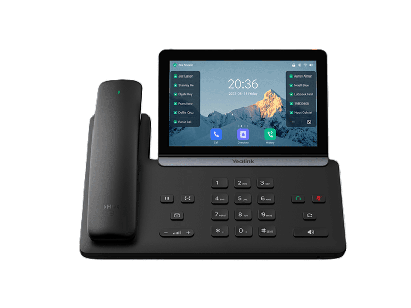 Yealink SIP-T88W Pro IP Phone, 7" Touchscreen, Android 13, HD Voice, Bluetooth Handset, Wi-Fi 6, Dual USB, PoE