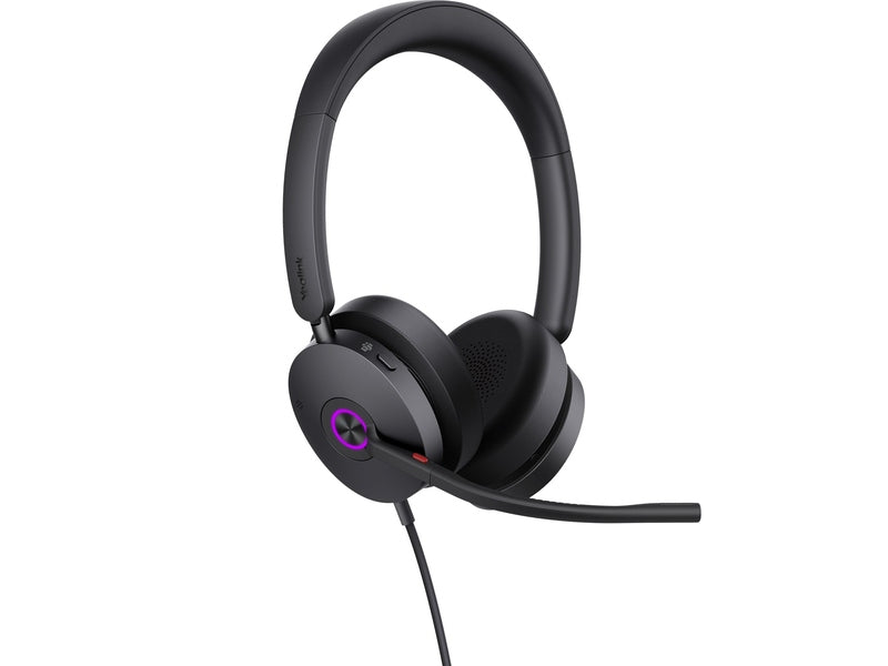 Yealink Wired UH48 MS Stereo Active Noise Cancelling Headset with C to A Adapter