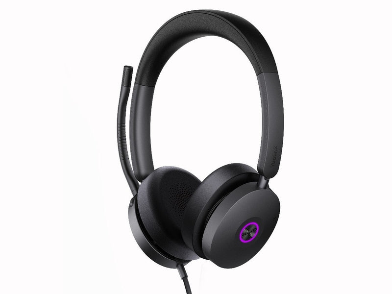 Yealink Wired UH48 UC Stereo Active Noise Cancelling Headset with C to A Adapter