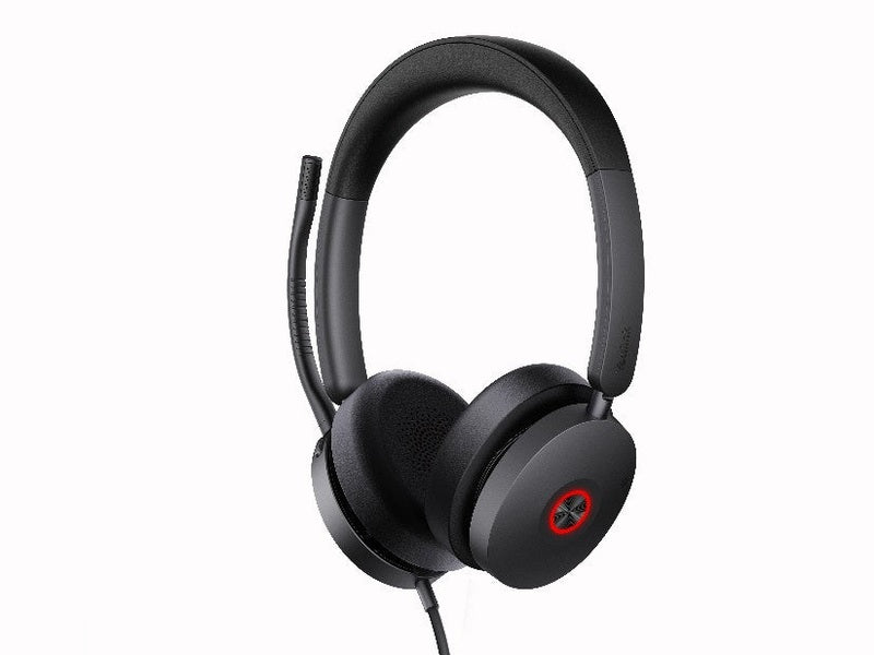 Yealink Wired UH48 UC Stereo Active Noise Cancelling Headset with C to A Adapter
