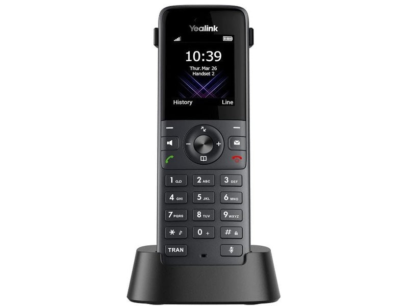 Yealink W73H DECT Handset with Charging Base, 1.8" Colour Screen, Bluetooth, PSU
