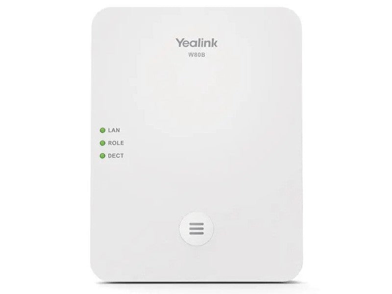 Yealink W80B Wireless DECT IP Multi-Cell System Solution, Up to 100 parallel calls, Up to 100 handsets, Up to 100 SIP accounts, Support PoE & IPv6I