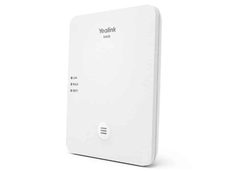 Yealink W80B Wireless DECT IP Multi-Cell System Solution, Up to 100 parallel calls, Up to 100 handsets, Up to 100 SIP accounts, Support PoE & IPv6I