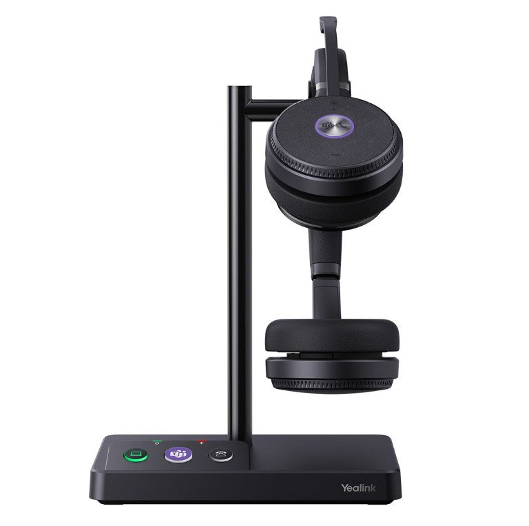 Yealink DECT Wireless WH62 UC Dual Headset with Base, 2.5mm, Ringer, Busy Light