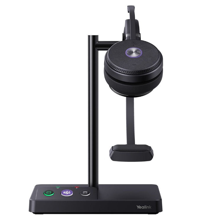 Yealink WH62 Mono Teams DECT Wireless Headset, Busylight On Headset, Leather Ear Cushions, Multi-devices connection, Breathable Wearing, HD