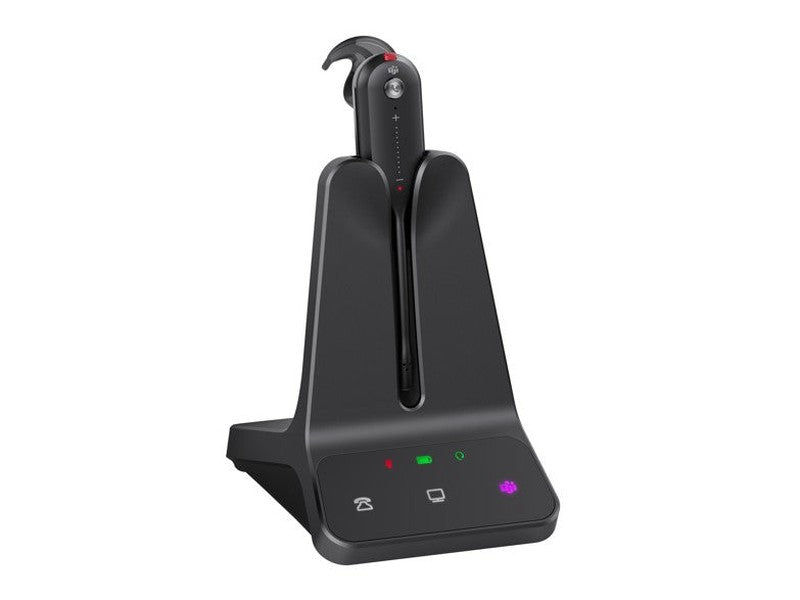 Yealink DECT Wireless WH63-E2 MS Convertible Headset with Base, 2.5mm, Ringer