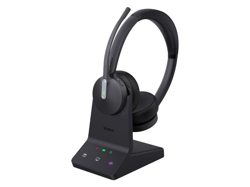 Yealink WH64 Dual UC DECT Wireless Headset, DECT & Bluetooth Wireless Technology,3-Mic Noise Cancellation,UC Certified, Charging Stands, Carrying Bag
