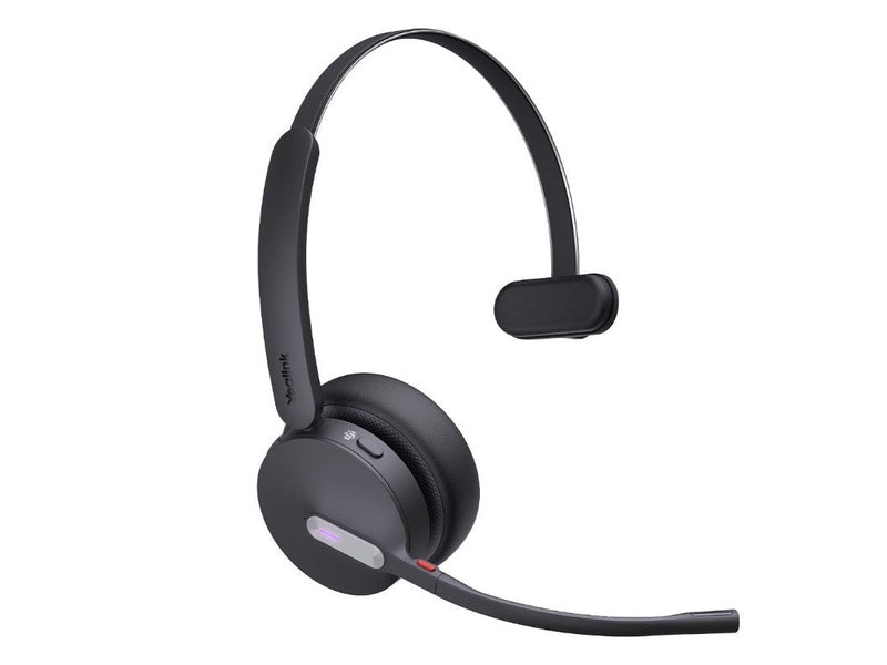 Yealink WH64 Hybrid Mono with Charging Stand DECT Wireless Headset, DECT & Bluetooth Hybrid Wireless 3-Mic Noise Cancellation, Dongle WDD60