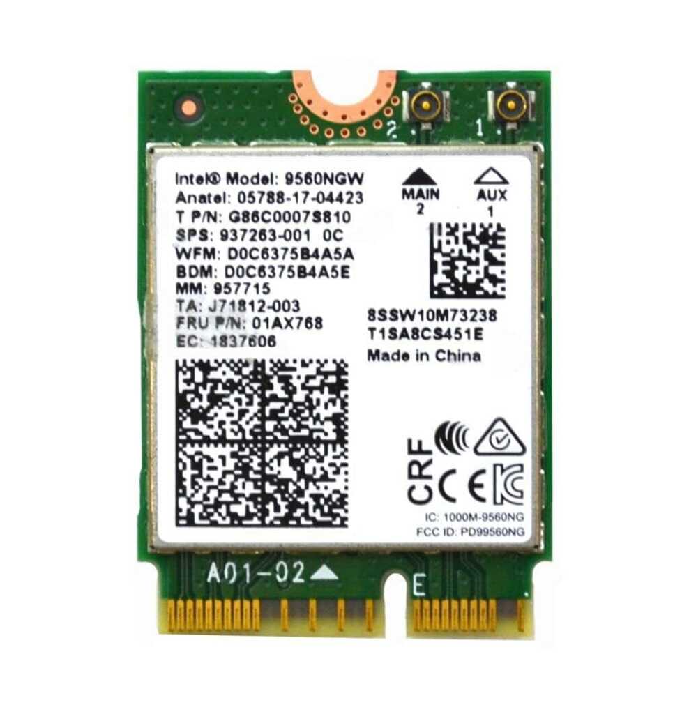 Intel 9560NGW Dual Band Laptop WiFi 5 Bluetooth 5.1 Network Card