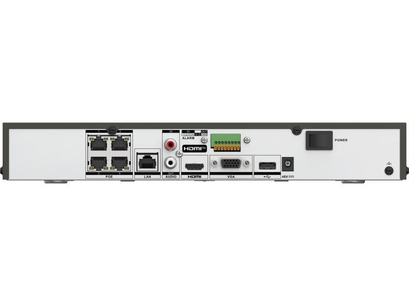 Hikvision Ultra 7604NI-M1 4CH NVR, 4K, POE 4 , 1xHDD, 12MP, 3YR