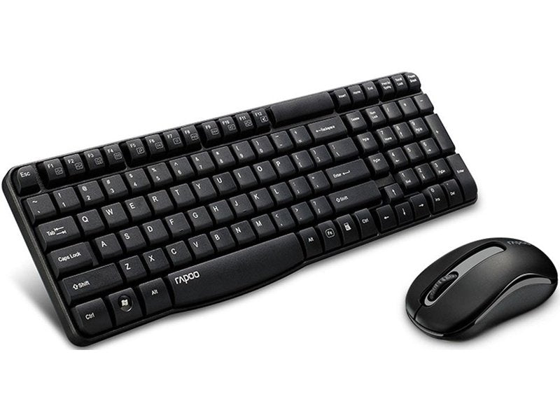 Rapoo X1800S 2.4GHz Wireless Optical Keyboard Mouse Combo Black
