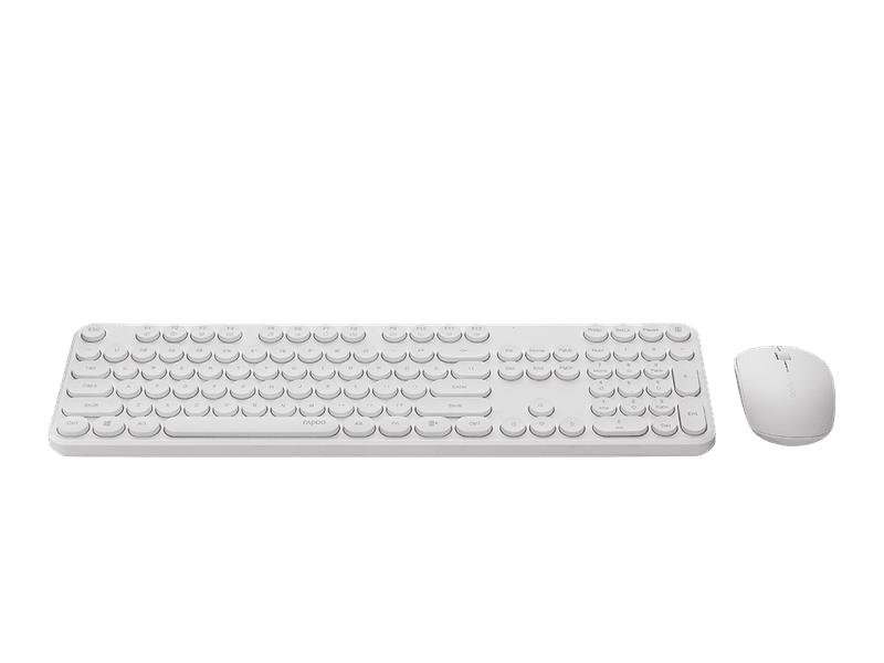 RAPOO X260S Wireless Optical Mouse & Keyboard White
