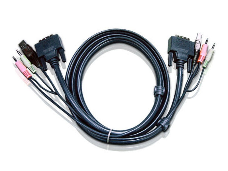 Aten KVM Cable 3m with DVI-D Single Link USB & Audio to DVI-D Single Link , USB & Audio LS