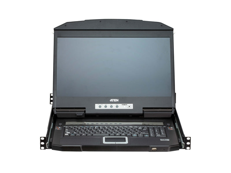 Aten 18.5' Short Depth 4-Port HDMI LCD KVM, Dual Rail and widescreen support
