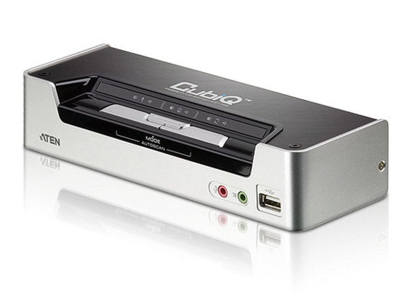 Aten Desktop KVMP Switch 2 Port Single Display HDMI w/ Dolby HD audio, 2x Custom KVM Cables Included, 2x USB Port