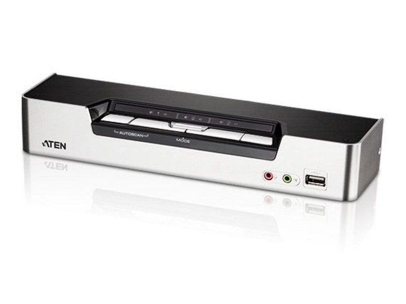 Aten Desktop KVMP Switch 4 Port Single Display HDMI w/ Dolby HD audio, 4x Custom KVM Cables Included, 2x USB Port