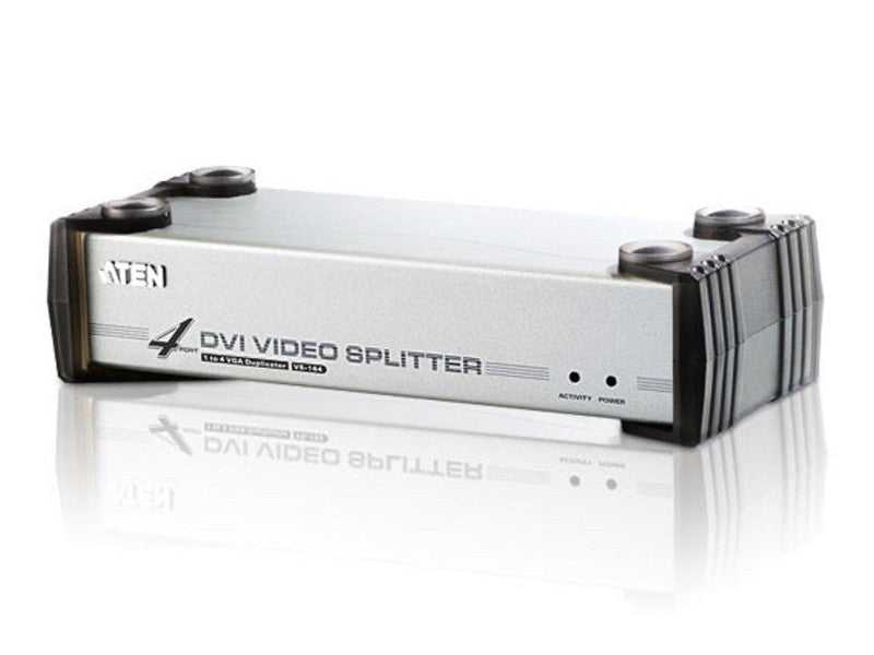 Aten Video Splitter 4 Port DVI Video Splitter w/ Audio 1920x1200@60Hz, Cascadable to 3 Levels Up to 64 Outputs