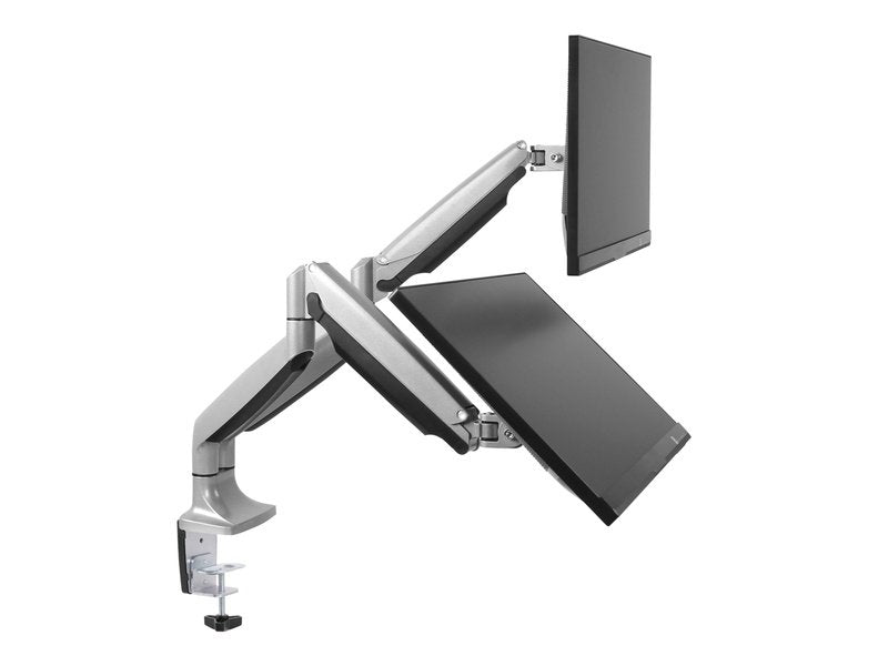 Brateck Dual Monitor Aluminum Interactive Counterbalance Monitor Arm Fit Most 13''-32'' Monitors Up to 9kg per screen VESA 75x75/100x100
