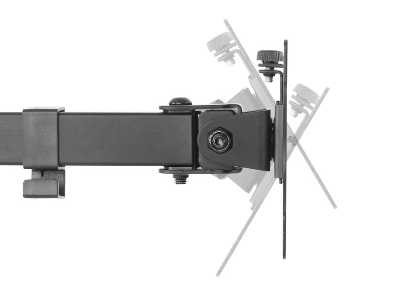 Brateck Dual Screens Economical Double Joint Articulating Steel Monitor Arm Fit Most 13’’-32’’ Monitors Up to 8kg per screen VESA 75x75/100x10