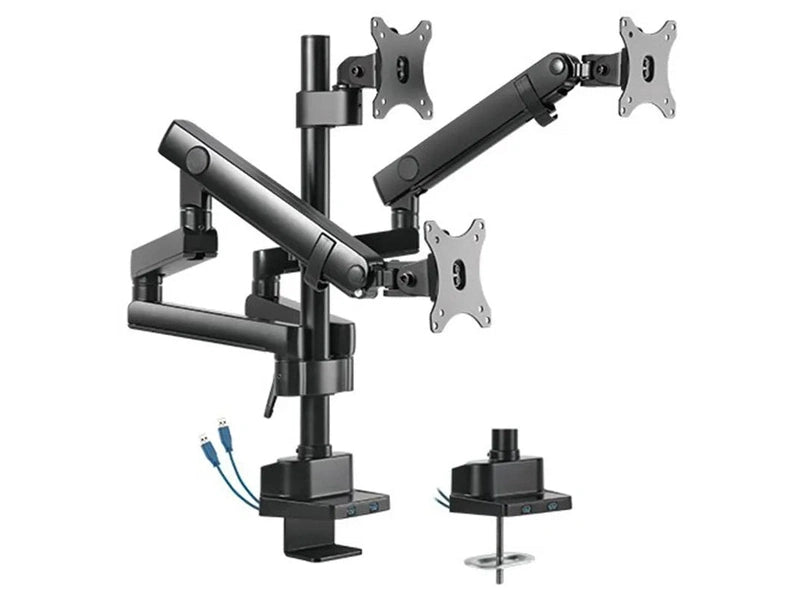 Brateck LDT20-C036UP Triple Monitor Mount with USB Ports