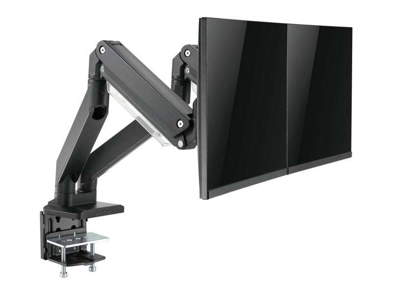 Brateck Dual Monitors Aluminum Heavy-Duty Gas Spring Monitor Arm Fit Most 17‘-35’ Monitors Up to 15kg per screen VESA 75x75/100x100