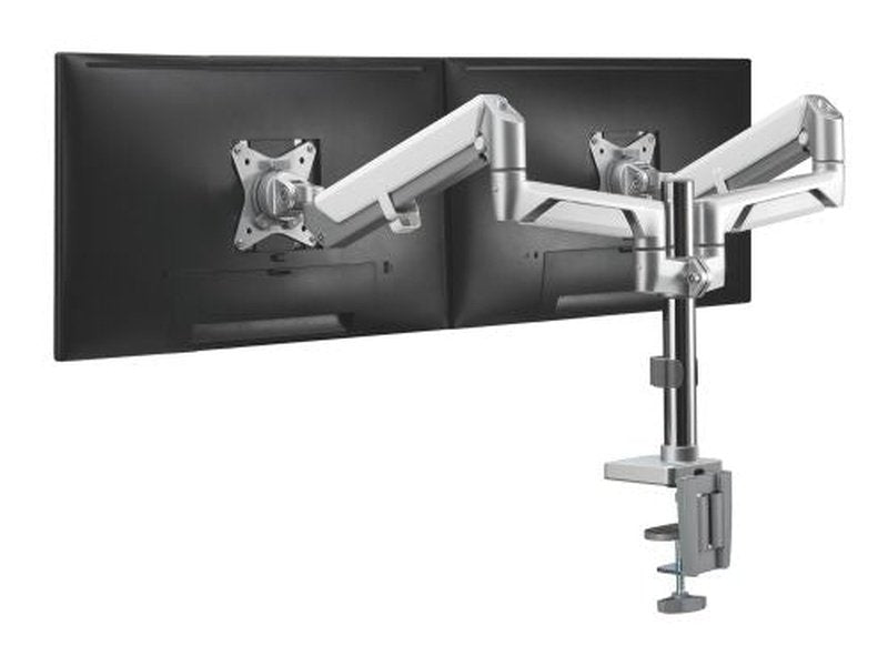 Brateck Dual Monitors Pole-Mounted Epic Gas Spring Aluminum Monitor Arm